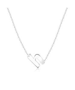 Alphabet Silver Necklace h SPE-5574